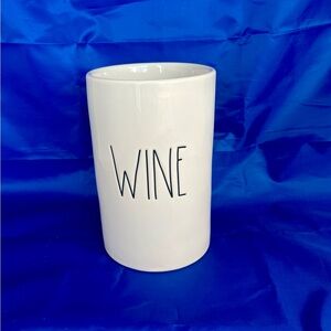 Rae Dunn Wine Holder – Farmhouse Decor – Black & White Ceramic